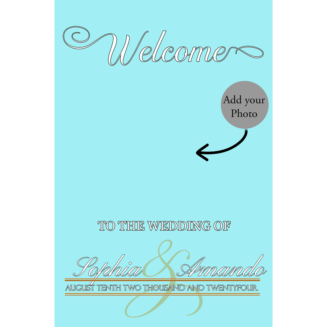 Stylish Welcome Wedding Sign