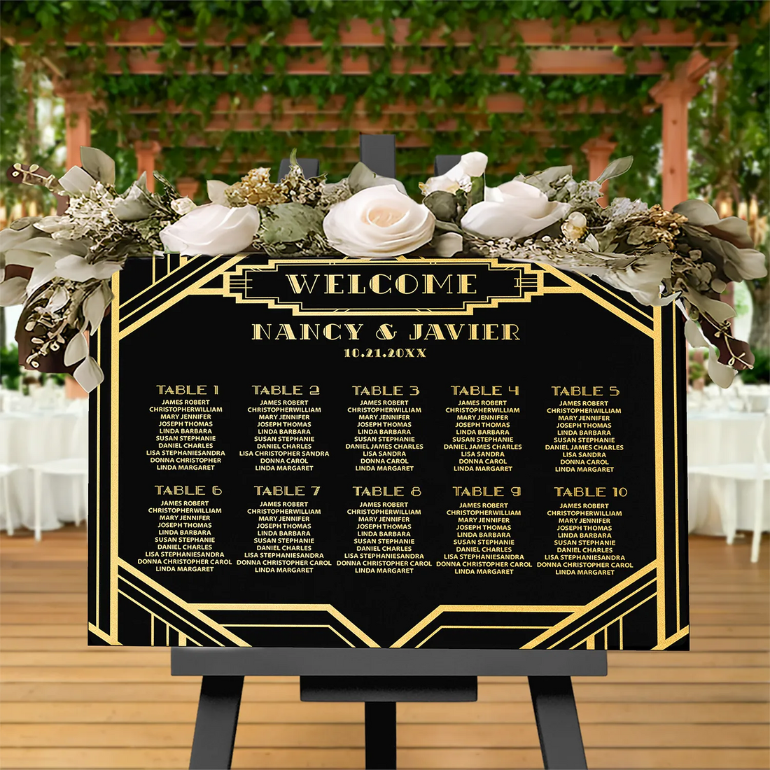 Vintage Art Deco Seating Chart