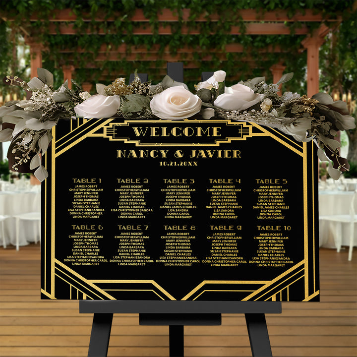 Vintage Art Deco Seating Chart