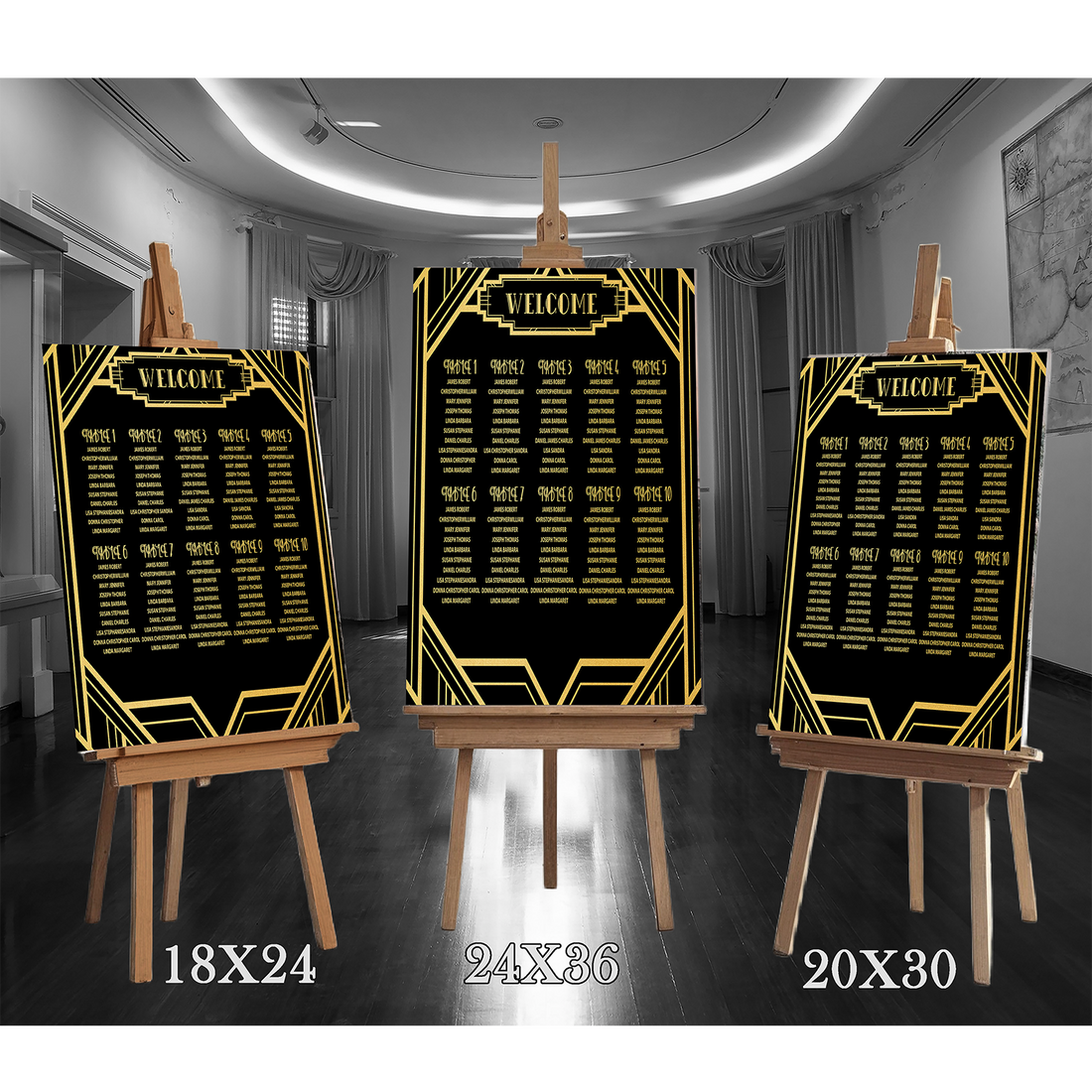 Vintage Art Deco Seating Chart