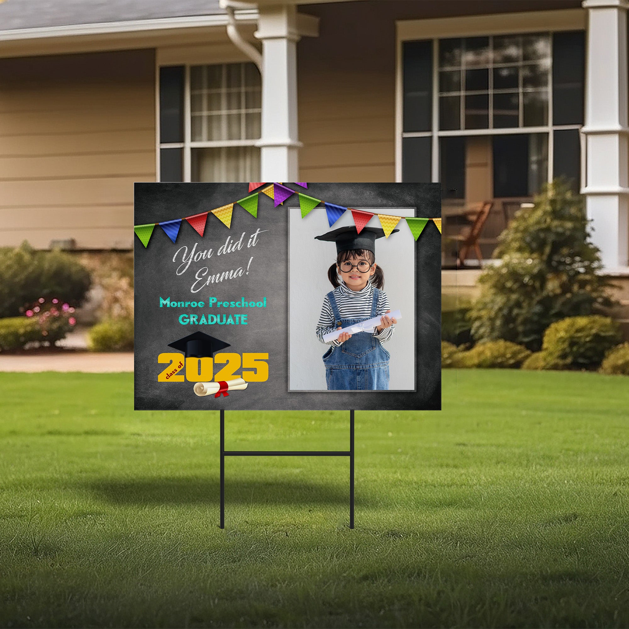 Pre - K Chalkboard Graduation Yard Signs